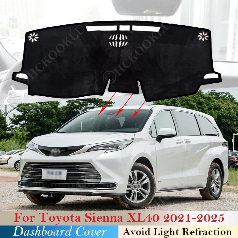 

Dashboard Cover Mat Dashmat For Toyota Sienna XL40 2021 ~ 2025 Car Accessories Pad Dash Sun Shade Protect Carpet 2022 2023 2024