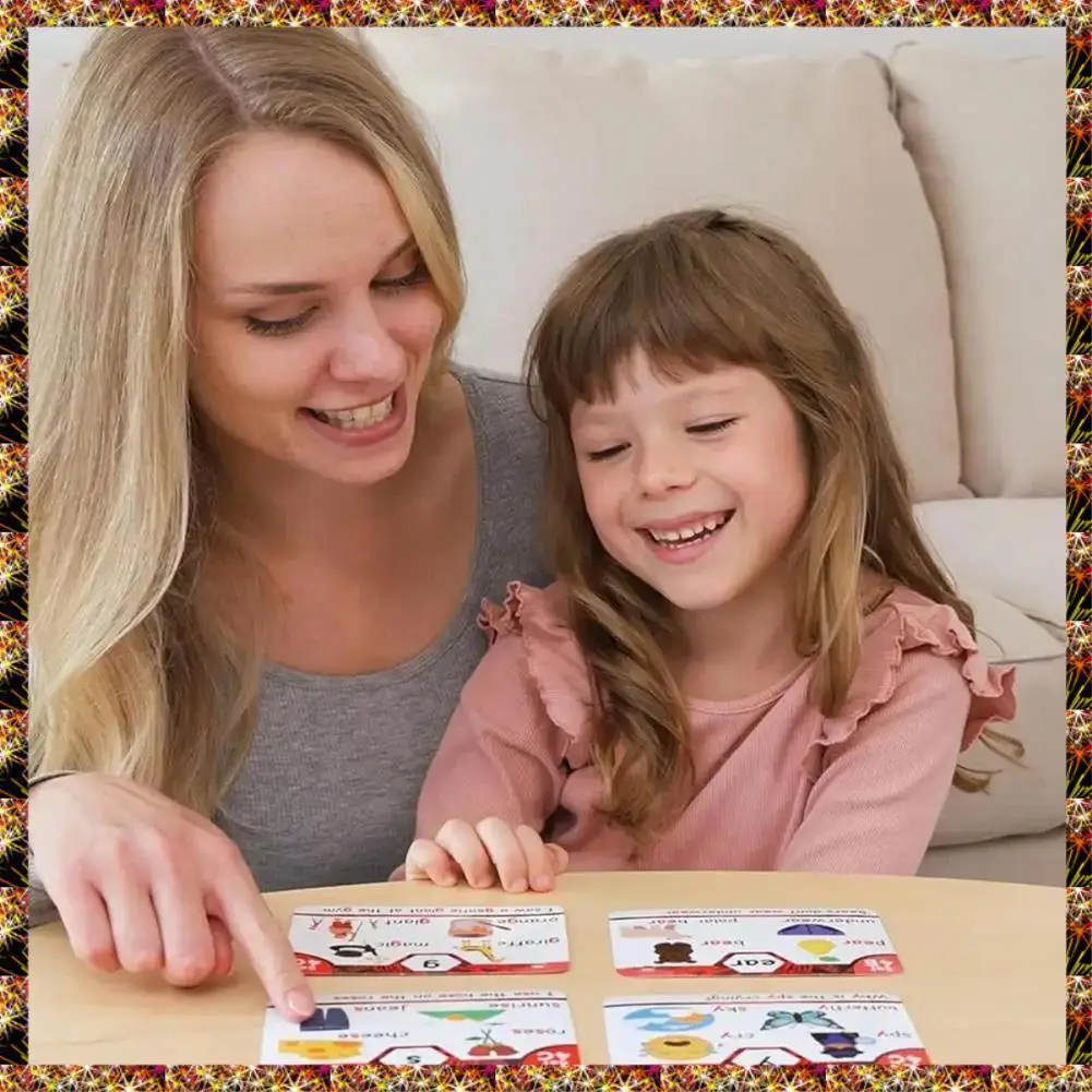 BTCL Phonics Sight Слова Флэш-карты учатся читать Смесь CVC Digraphs Смесь длинных голосовых звуков Игры для первого второго класса