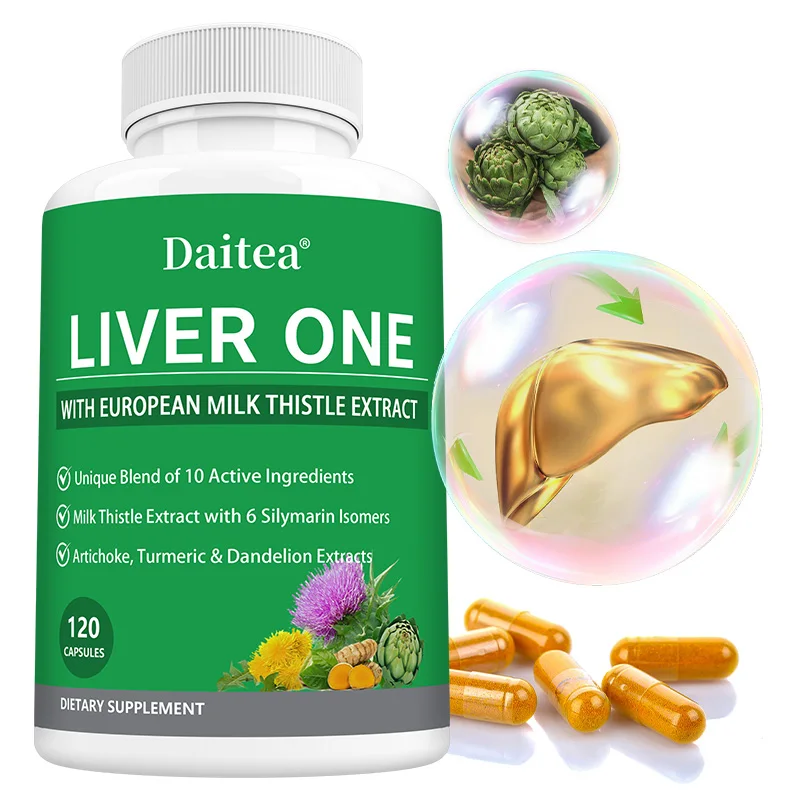 Milk Thistle Supplement Capsules with Dandelion Root for Liver Detoxification and Cleansing Support,Digestion,and Immune Support