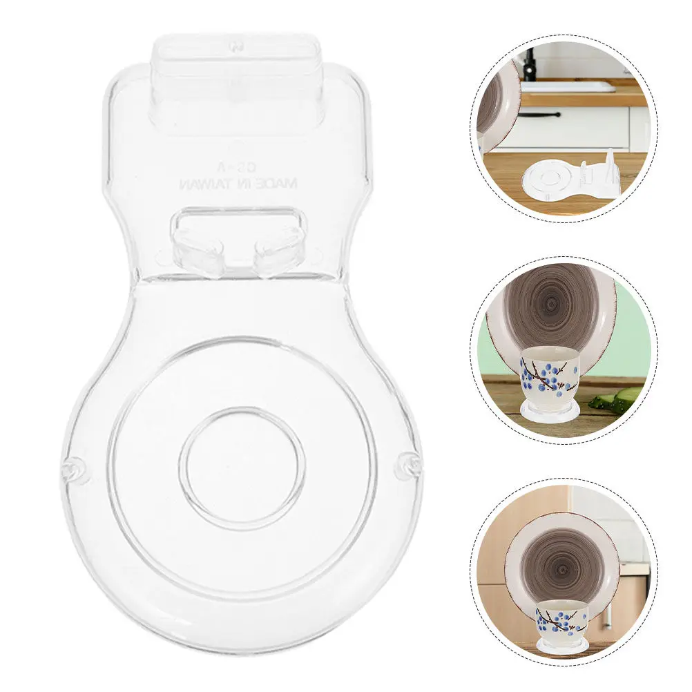 

3Pcs Acrylic Mug and Plate Stand Versatile Cup Saucer Display Rack Elegant European Design Dish Organizer for Home Restaurant