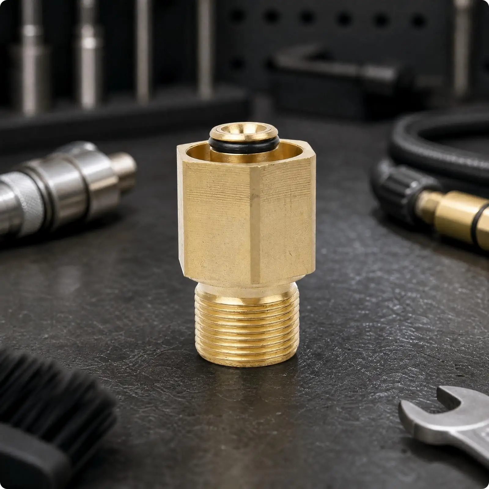 Pressure Washer Hose Adapter with Brass Construction Threaded Pressure-Washer Adapter Fitting Long-Lasting Leak-Resistant
