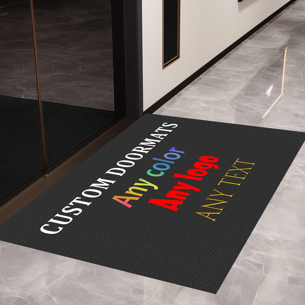 

Custom Entrance Doormat Any Color Logo Text Non-Slip Floor Mats Shopping Mall Personalized Doormat Customization Logo Shop Hotel