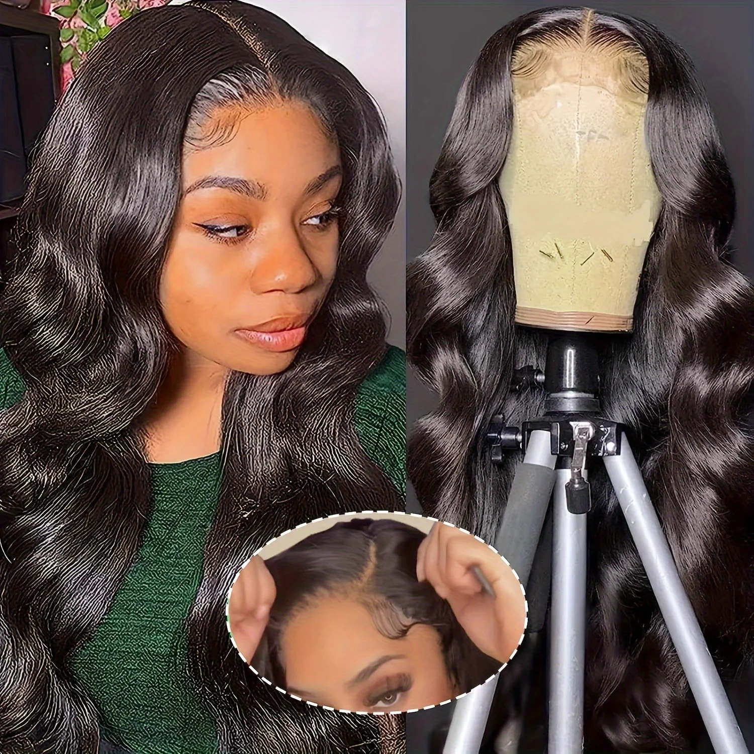 

5x5 HD Lace Closure Glueless Wigs Human Hair Pre Plucked Brazilian Virgin Body Wave Lace Front Wigs Human Hair Wig For Women