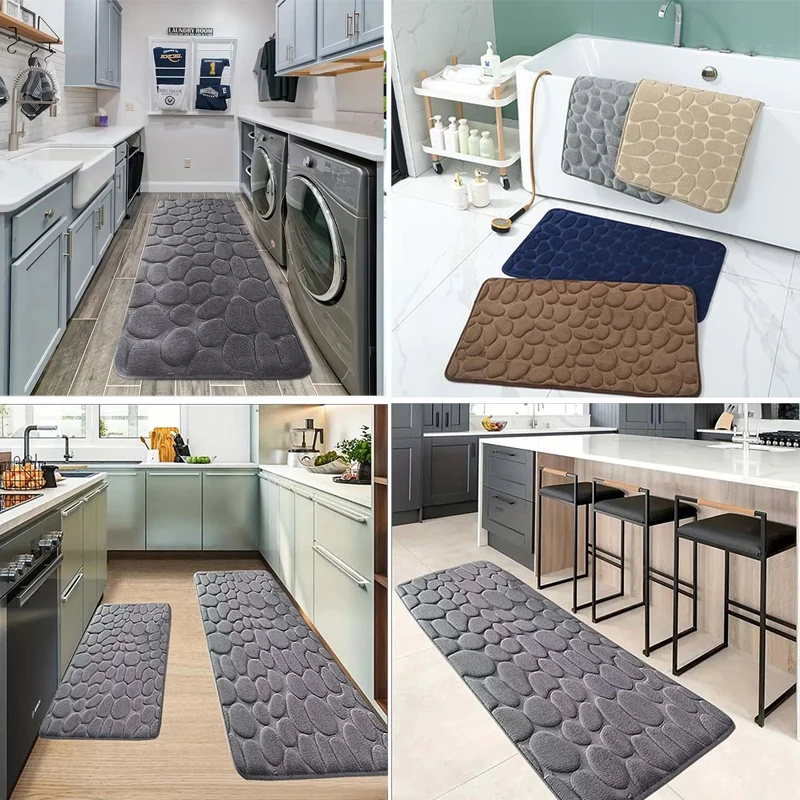 

1PC Long Strip Thick Coral Fleece Laundry Room Non-slip Mat Absorbent Floor Mat Porch Entrance Door/Bathroom Mat リビングカーペット