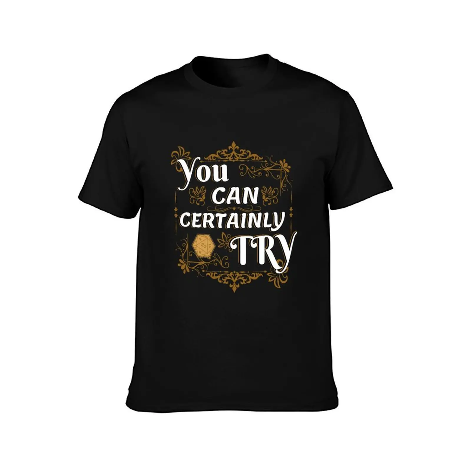 You Can Certainly Try T-Shirt, Summer Casual Cotton Tee, Oversized Streetwear Tops, Vintage Graphic Print, Unisex Men Women