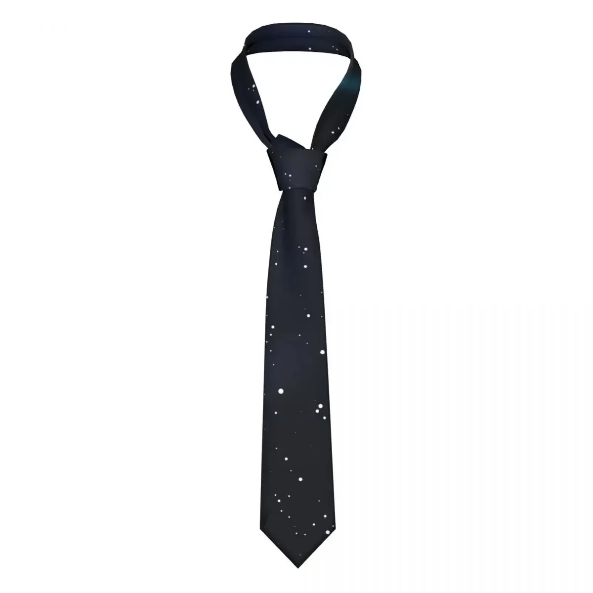 Cravatta classica per cravatte da uomo in seta per affari di nozze cravatta per adulti Casual stelle cadenti meteore comete Starry Night Sky Tie