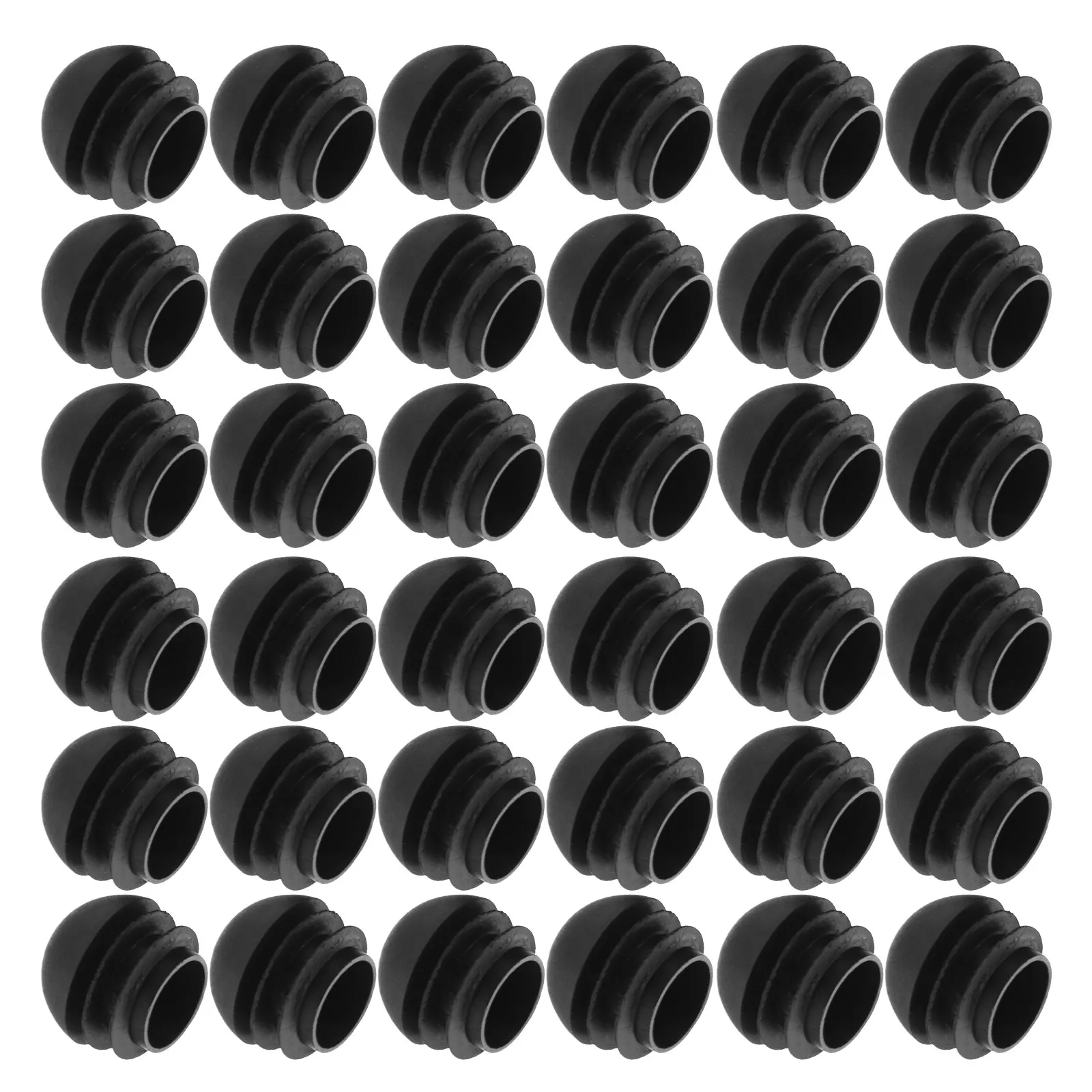 100Pcs Black Round Plastic End Caps Tube Plugs Half Sphere Fit for Furniture Chair Tubing Metal Pipe Covers Leakage Seal Tubing - view 6