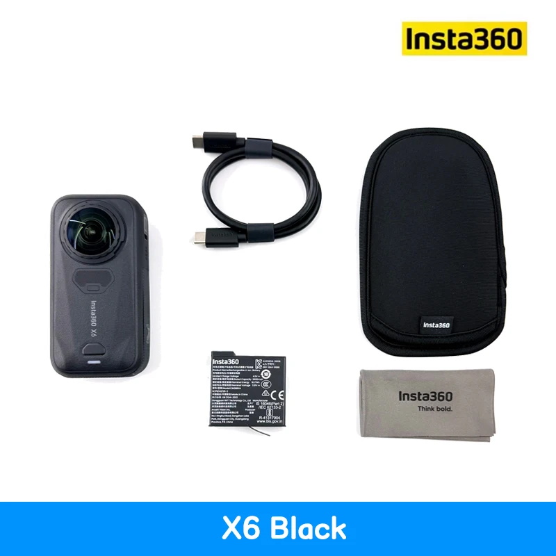 【LOCAL+】Insta360 X6 360 ° Actiecamera 8K Hoge Resolutie Opname Ingebouwde AI-bewerking Camera voor Fietsen Skiën Reizen Contentcreatie Insta360 X6 Nieuw