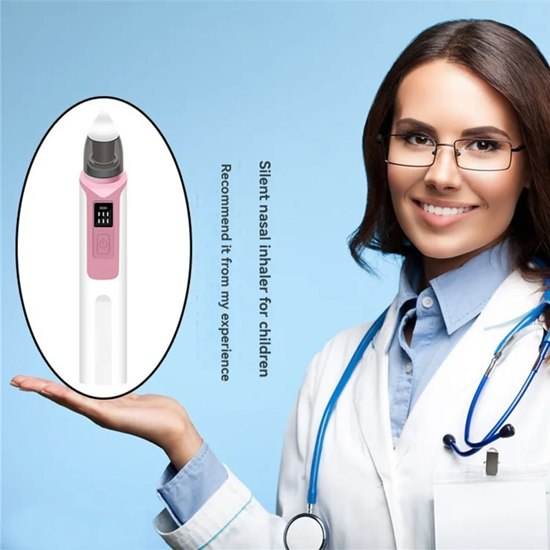AT63-бесшумный назальный аспиратор для младенцев и маленьких детей, электрическое аспирационное устройство для эффективного облегчения заложенности носа, B
