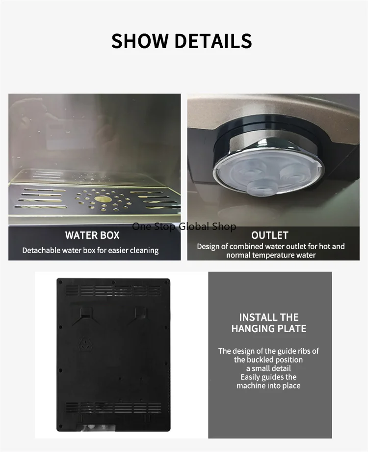 Household wall-mounted mini hot and cold water distributor with pipes for living room, dining room, and kitchen water supply.