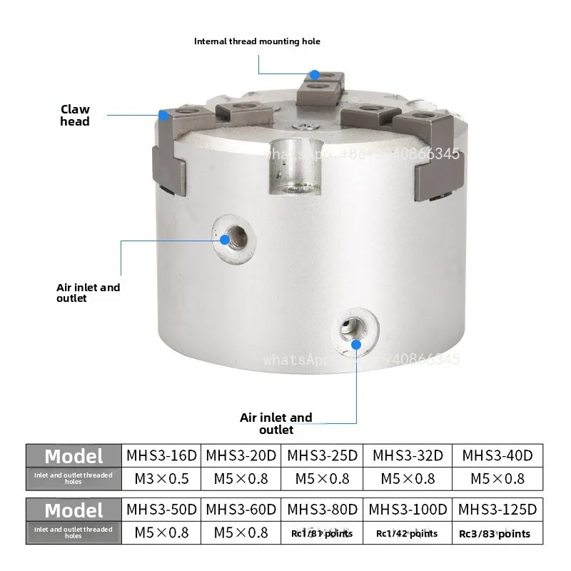 Pneumatic finger cylinder MHS2/3/4-16D/20D/25D/32D/40D/50D/63D/80D/100D automotive accessories