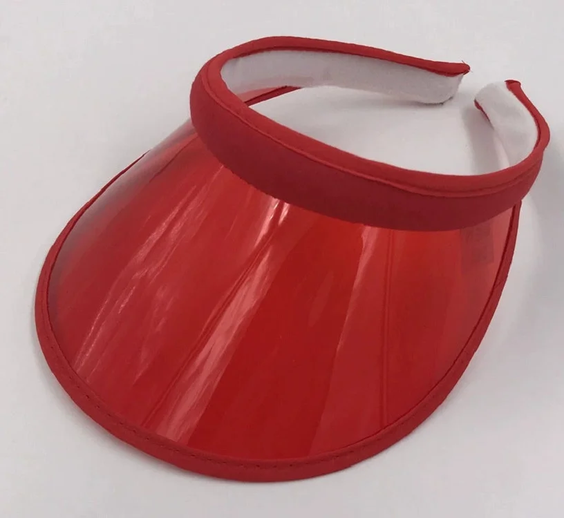 Modische Sommer-Outdoor-Sport-Sonnenschutzkappe Unisex Transparenter Plastik-Visor-Hut Bonbonfarbener PVC-Sonnenschutzhut UV-Schutzhut – Detail 10