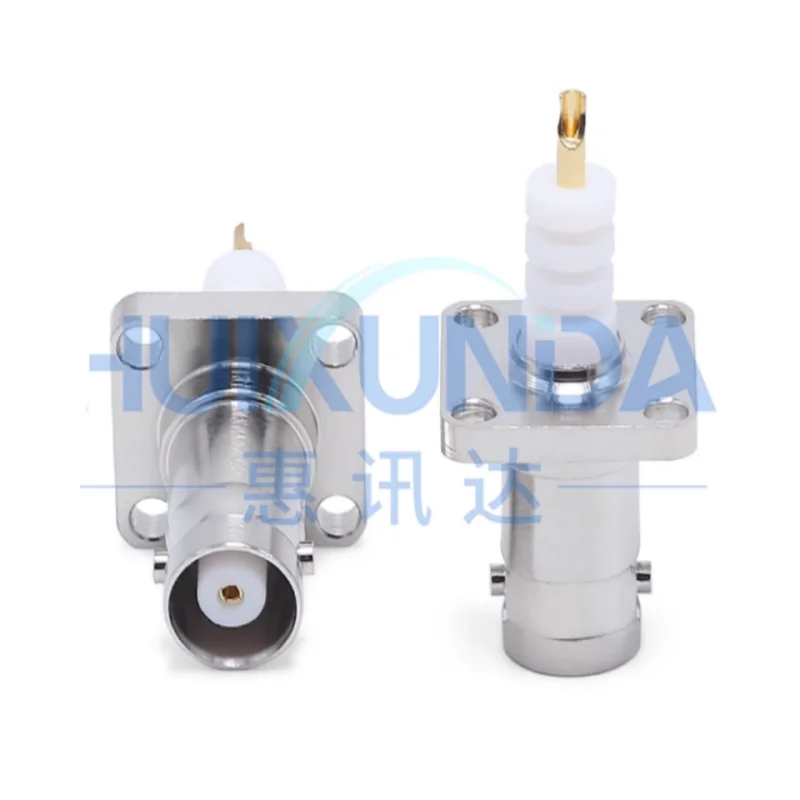 

1PC MHV-KFD MHV3000V Female 4 Hole Flange Chassis Fixed BNC High Voltage 3000V MHV-KF Connector adapter adaptor