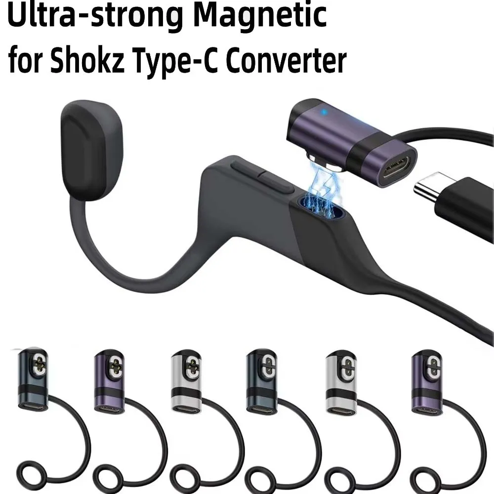 Knochenleitungskopfhörer Typ-C Ladeadapter Anti-Verlust-LED-Anzeige Magnetisches Ladegerät Stabil für Shokz AS800/S803/S810/S710