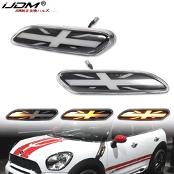 For BMW MINI COOPER R60 R61 Dynamic scroll flashing Union Jack logo logo LED Side Marker Indicator Lamp Turn Signal Fender Light