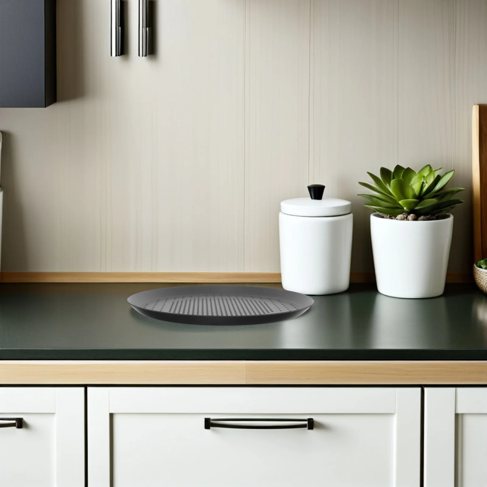 

Non Stick Pizza Pan 9 Inch Round Perforated Baking Tray For Oven Air Fryer Heavy Duty Aluminum Alloy Pizza Cooking Pan