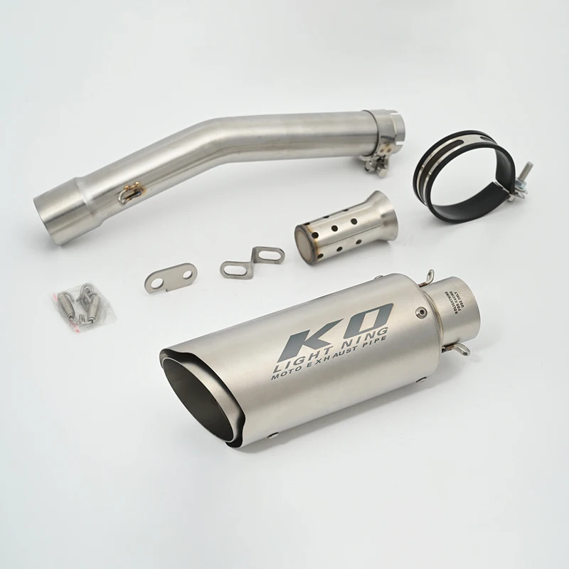 Tenere 700 2019-2026 For YAMAHA 700 Rally Edition 2020-2026 Exhaust Mid Link Pipe Slip On Black Tail Muffler With DB Killer 51mm