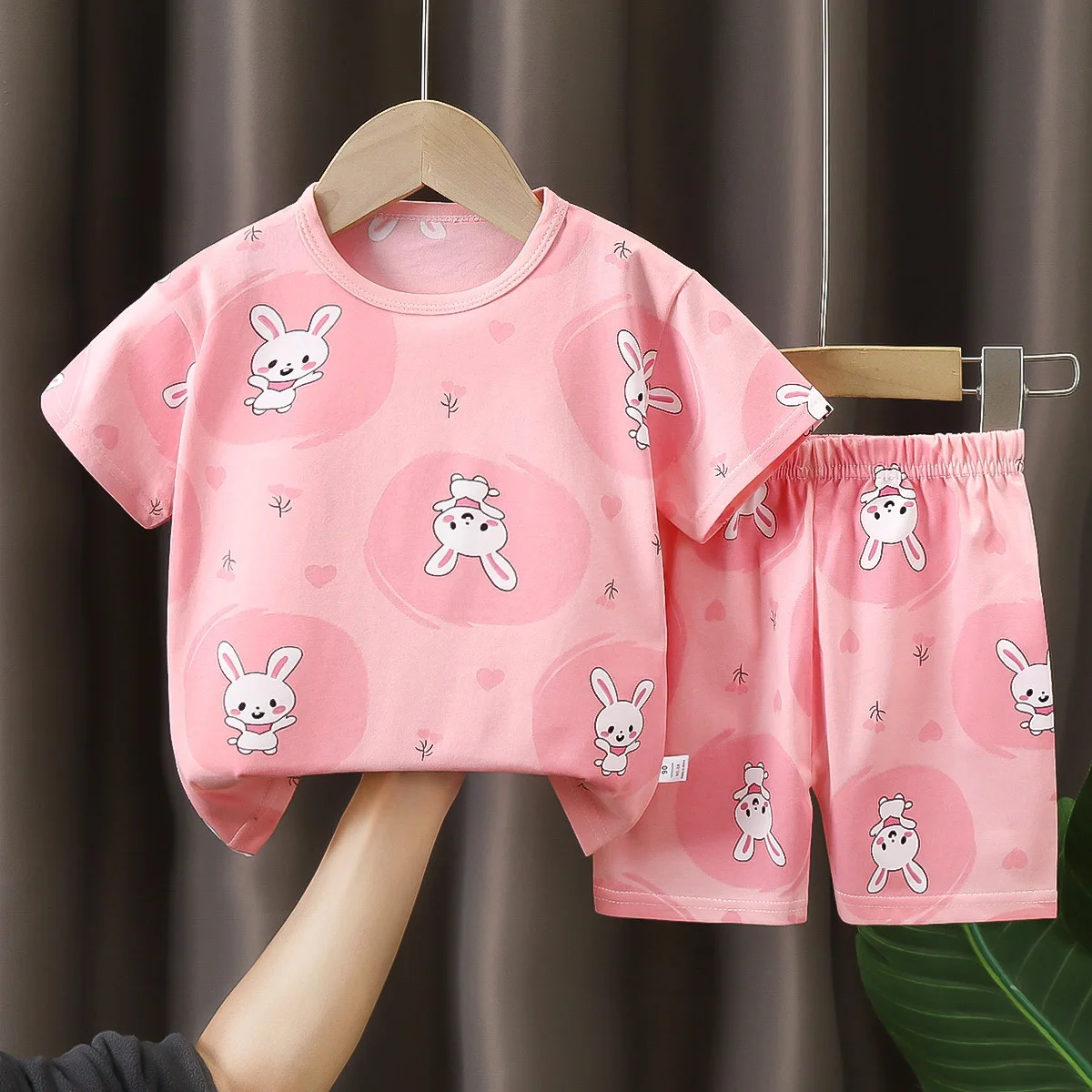 Baby Summer Outfits Cartoon Boys Short Sleeve T-shirts Comfortable Shorts Cotton Casual Daily Wear For Girls Set