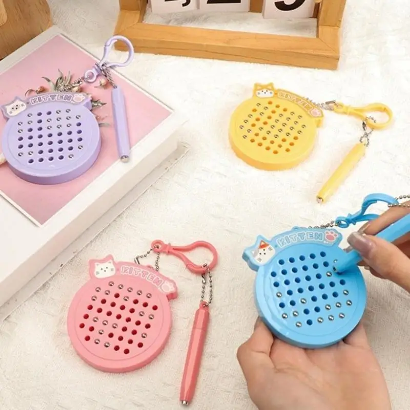 Cute Cartoon Steel Ball Drawing Board Kawaii Doodle Toy Bag Charm Birthday Gift For Kids Boys Girls