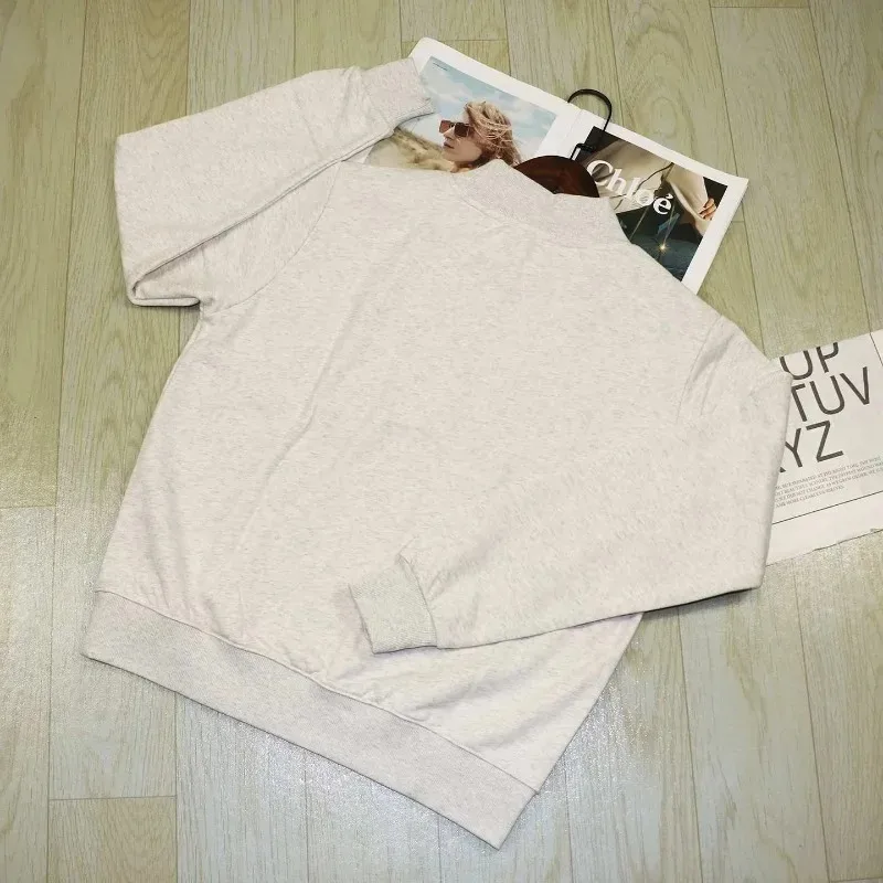 Autumn Winter Women's Pullover Hooded Sweatshirt with Letter Print and Zipper Closure