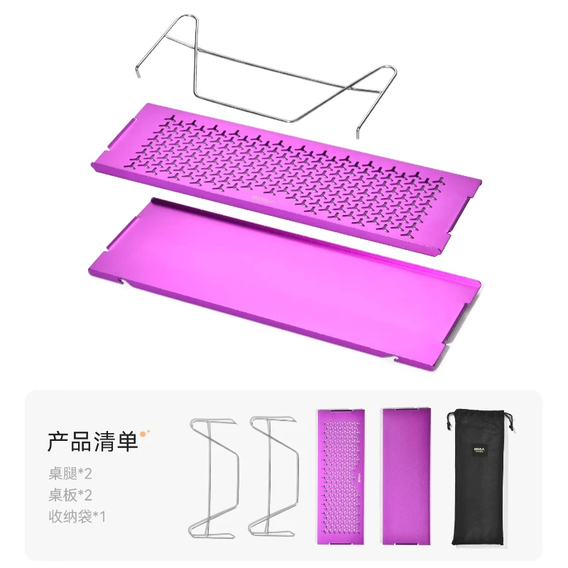 Mesas plegables de aleación de aluminio para senderismo al aire libre, Picnic, mesa pequeña portátil ultraligera para acampar, muebles de jardín para playa Pliante