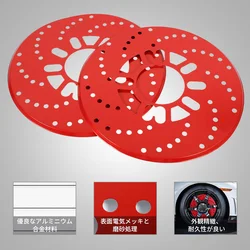 1 Set Auto Aluminium Disc Brake Rotor Trim Decorative Covers Retrofit 26cm Red