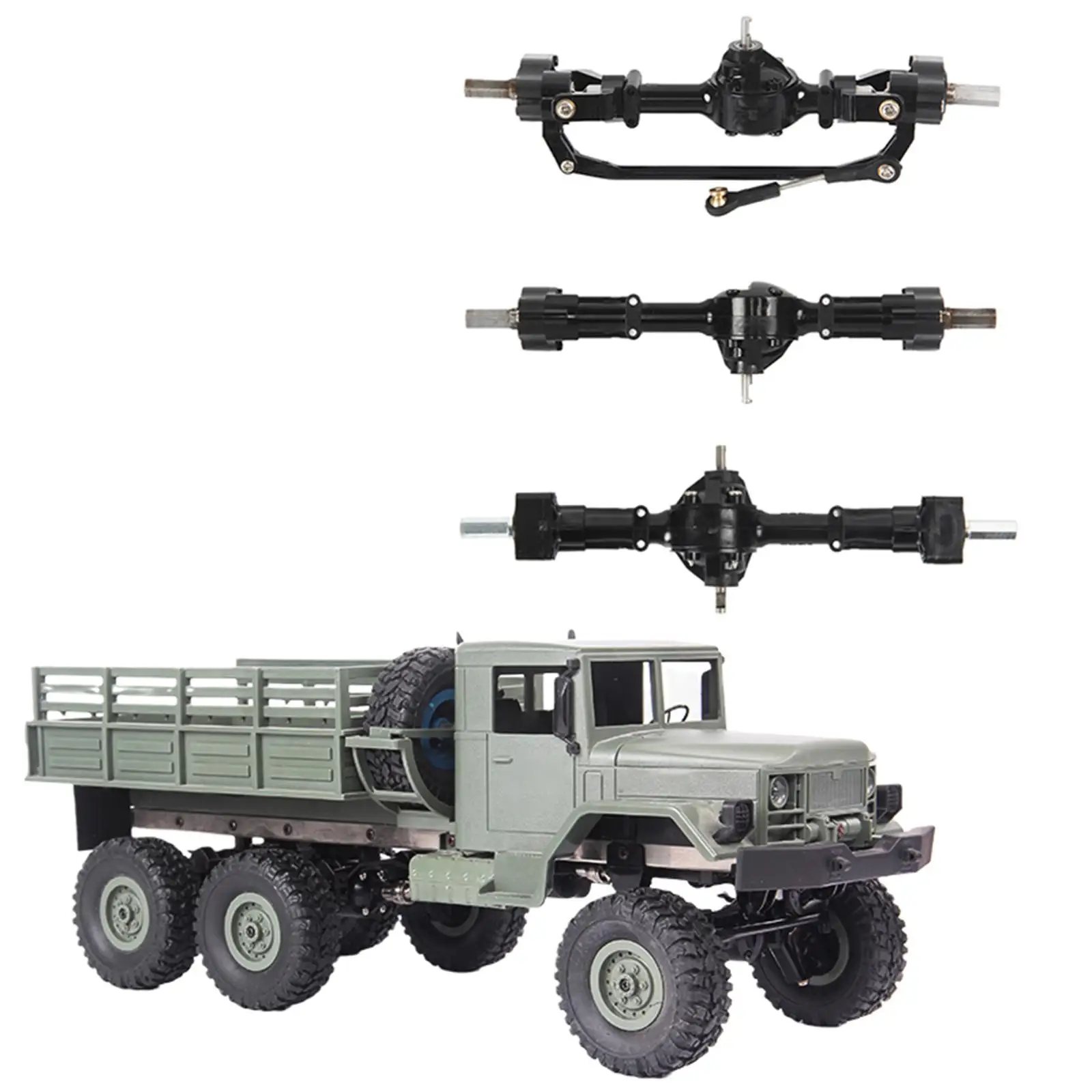 Metal RC Car Accessories Vehicle Bodies Hex Assembly 1:16 1/16 Scale Shaft for Off-Road Truck Climbing
