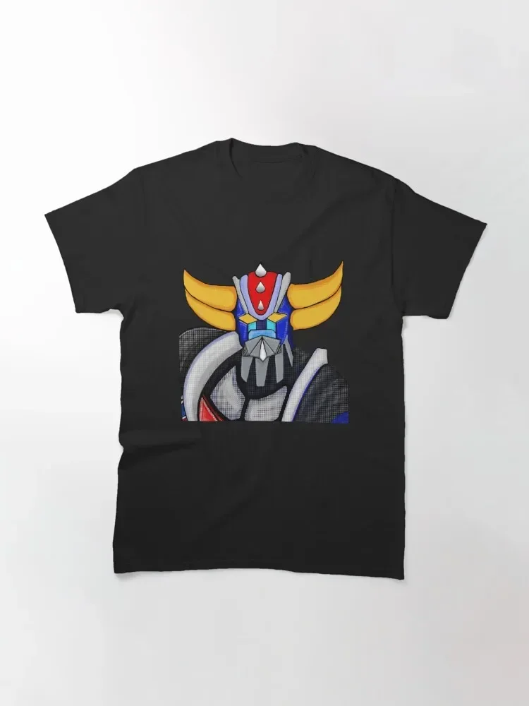 Goldorak Ufo Robot Goldrake Grendizer Anime Cotton Men's T-Shirt Short Sleeve Tshirt Black Cotton Unisex Top Tees Clothes 3XL