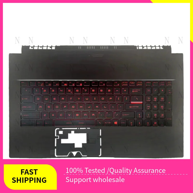

XQ новинка для MSI GF75 MS-17F1 17F2 17F3 17F4 17F5, верхняя клавиатура с упором для рук, красная подсветка