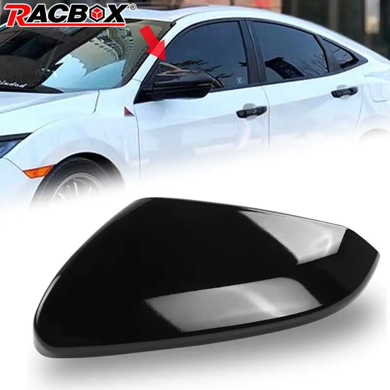 Left Right Side Rearview Mirror Cap Cover for Honda Civic 10th 2016 2017 2018 2019 2020 2021 Accessories Black Red Replacement