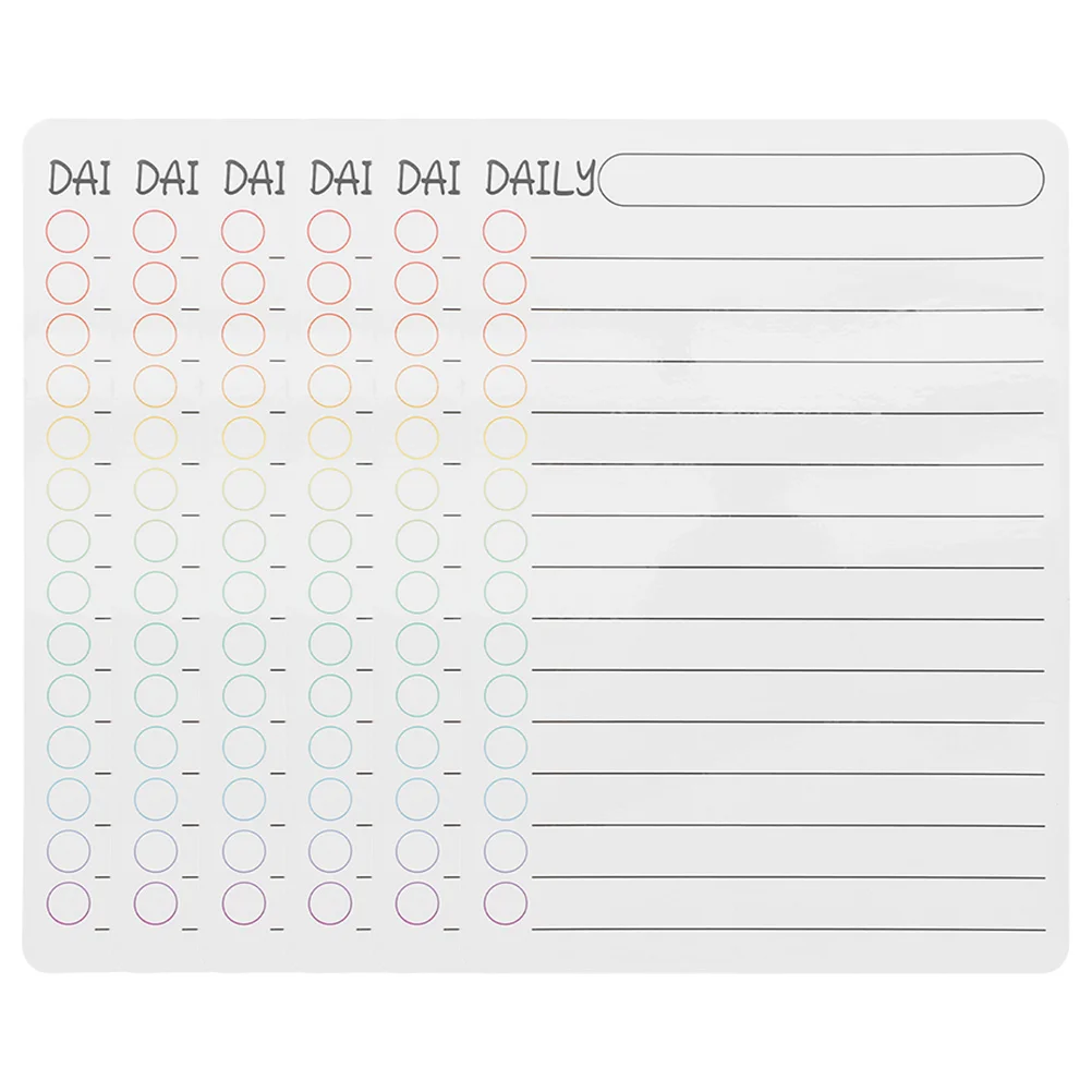 6 Pcs Daily Schedule Magnetic Planner Board White Dry Erase Message for Home Work