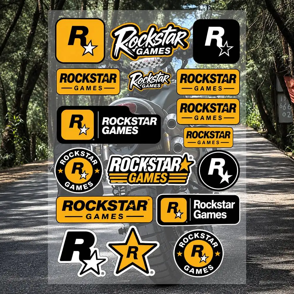 A-A-Rockstar Game Niedliche Anime-Aufkleber Wasserdichte Vinyl-Sticker für Laptop, Handyhülle, Notizbuch, Gepäck – Detail 1