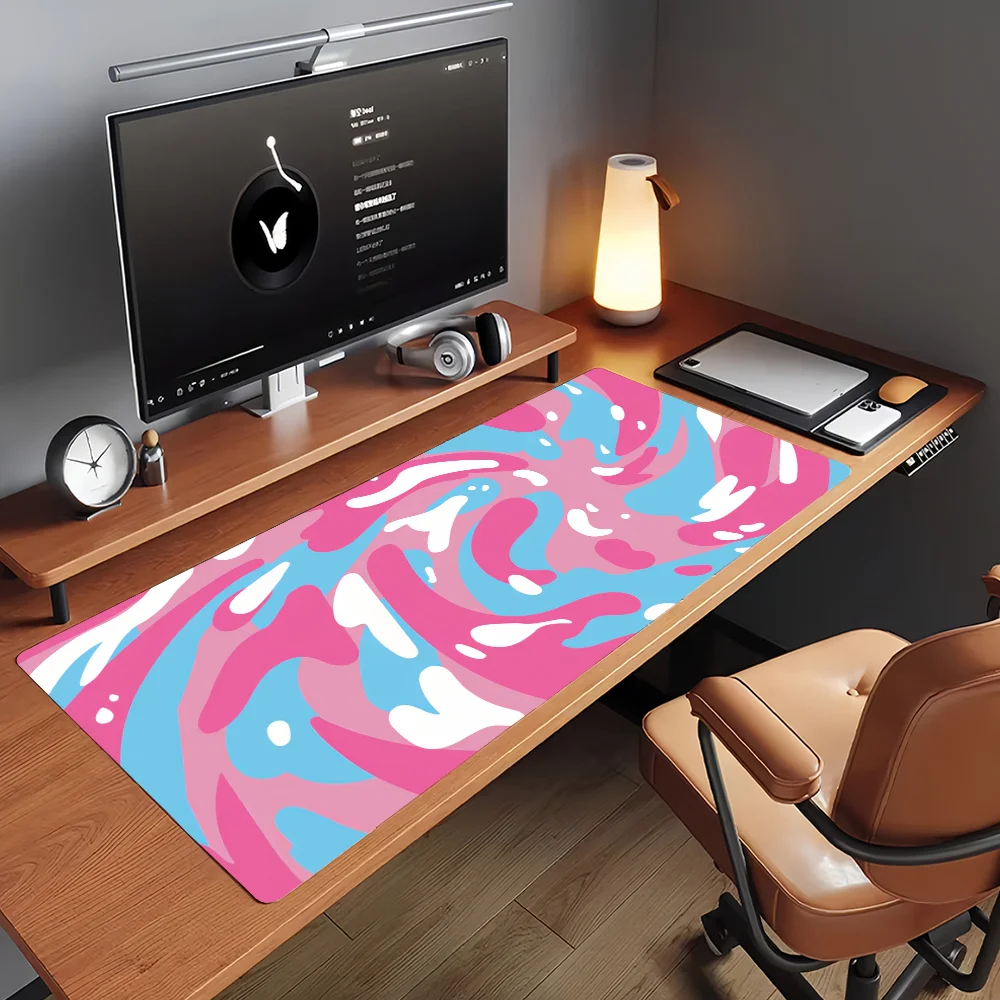 Art Liquid Swirl Abstract Mouse Pad Non-slip Rubber Gamer Balance Computer Mat Decoracion Deskmat Laptop Office Large