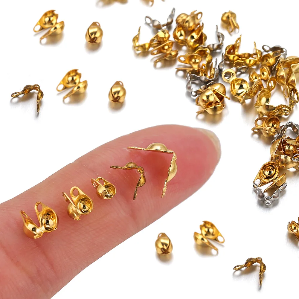 50/100 قطعة المشابك الفولاذ المقاوم للصدأ السنانير تجعيد الخرز نهاية موصلات ل الديكور القلائد أساور مجوهرات ذاتية الصنع صنع الملحقات