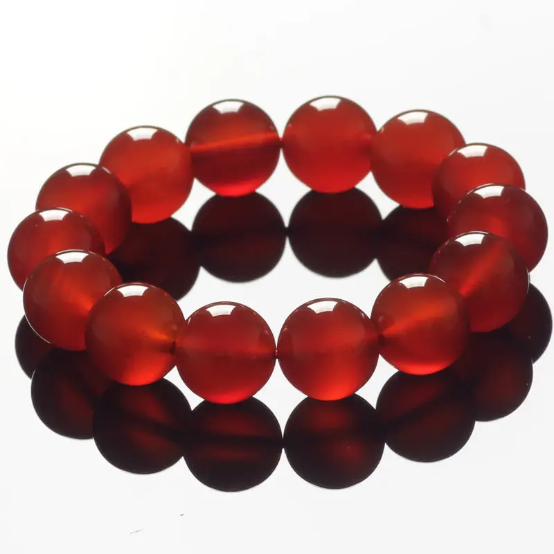 

Round Beads Particles Natural Ruby Bracelet Noble Chic Chalcedony Agate Bangles Exquisite Jewelry Accessories Gifts