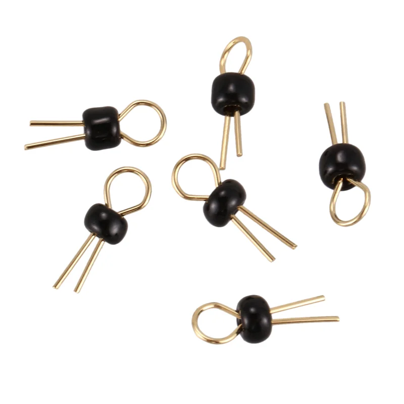 GROCE-600Pcs Black Gold Tone Soldering PCB Board Breadboard Test Point Pin