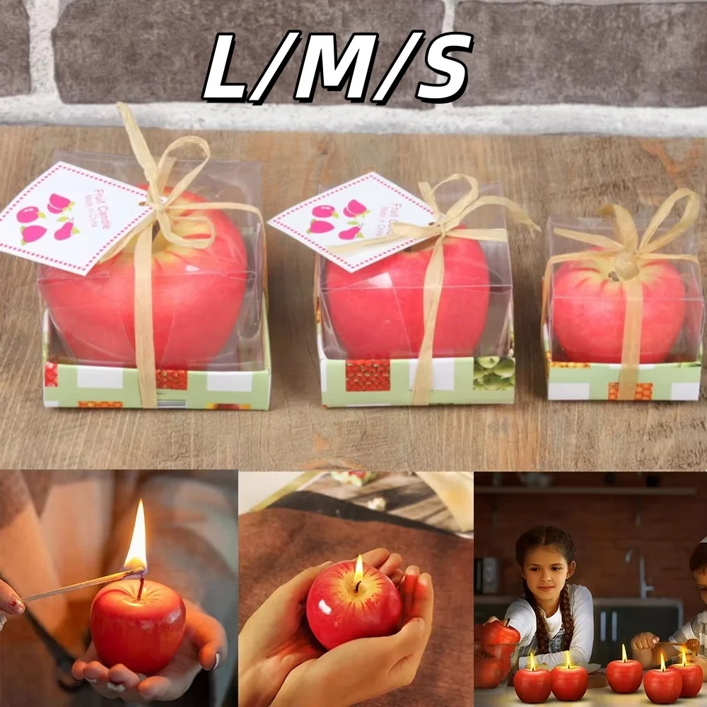 1/3 قطعة شمعة التفاح الروائح هدايا عشية عيد الميلاد المنزل معنى السلام شمع الصويا شمعة الديكور ترحيب الهدايا لوازم الحفلات