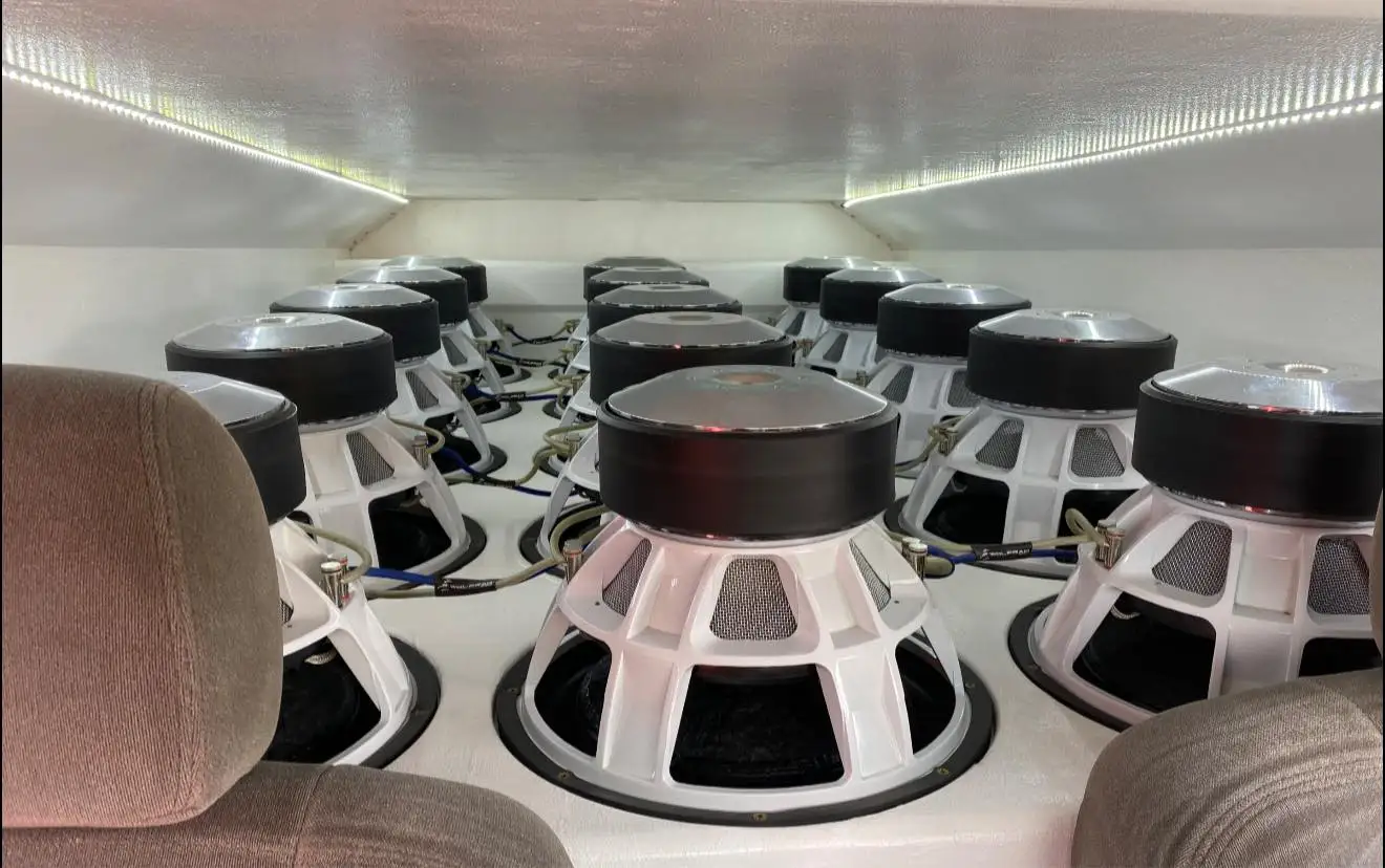 رائجة البيع 12 15 18 بوصة سيارة 3000 واط RMS قوة كبيرة الغبار سيارة باس مكبرات الصوت المزدوج لفائف 12 فولت/24 فولت تيار مستمر إطار من الألومنيوم #3