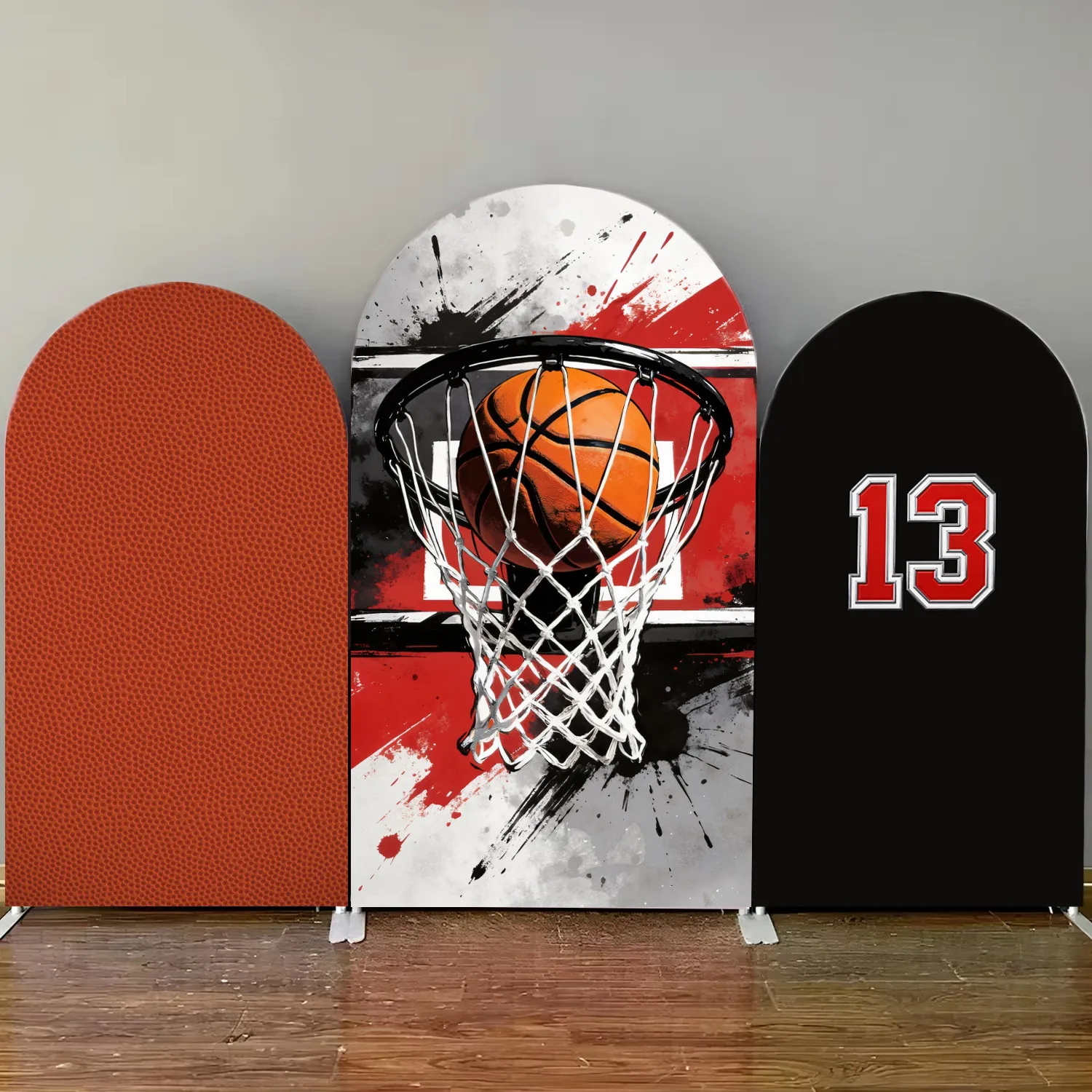 Sports Basketball Theme Party Decor Arch Backdrop Cover Boys Birthday Kids Portrait Photography Background Arch Stand Covers