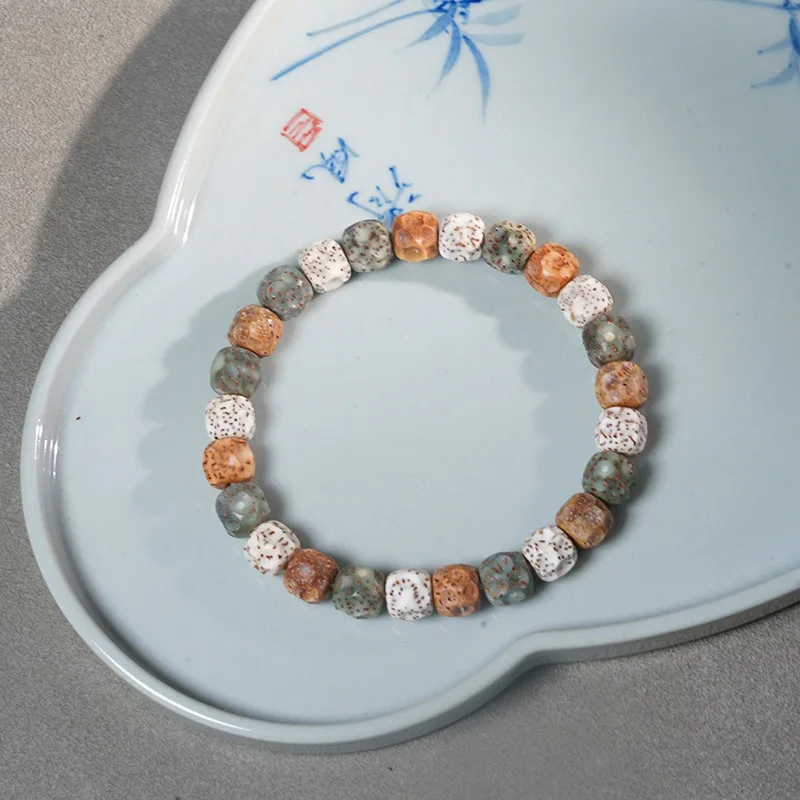 هاينان شينغيو الكنوز الملونة الأصلية البيئية بودي زي سوار ، اللعب الثقافي ، الذكور والإناث بوذا حبة سوار Wo #3