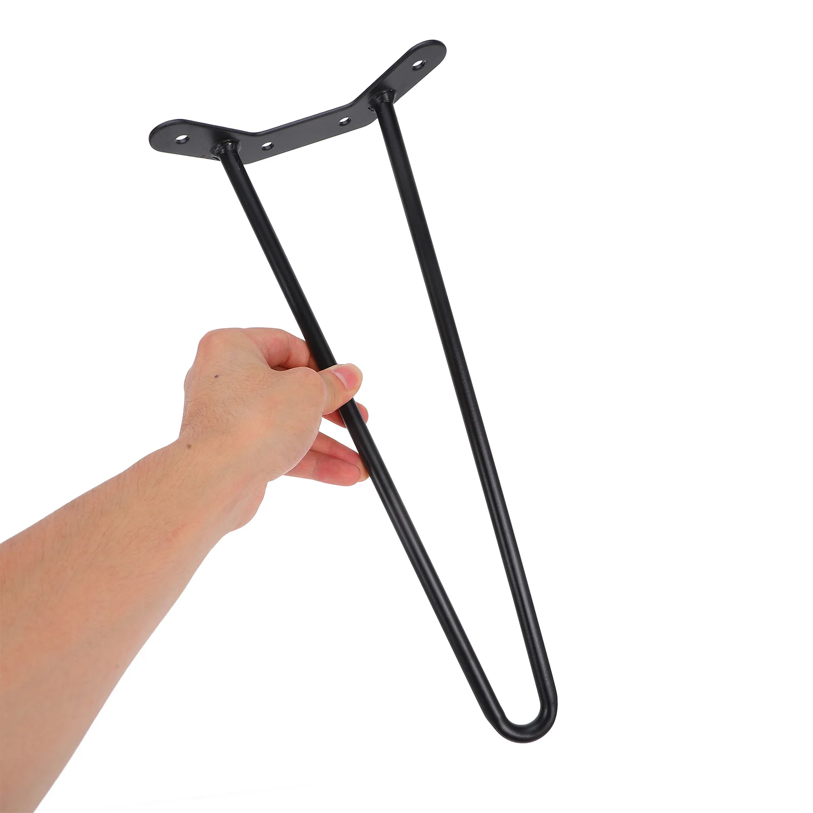 

2Pcs Hairpin Legs Metal Stable Iron Material Easy Install Smooth Coating Resistant to Wear Furniture Legs for Tables