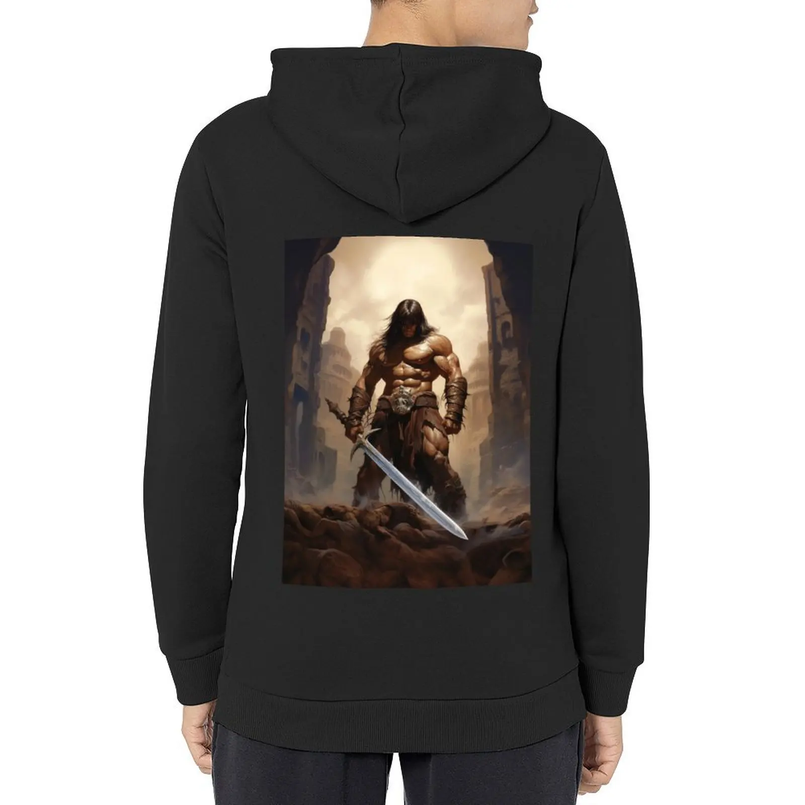 

Conan The Barbarian Hoodie autumn men's sweat-shirt set men clothing male clothes men's oversize hoodie