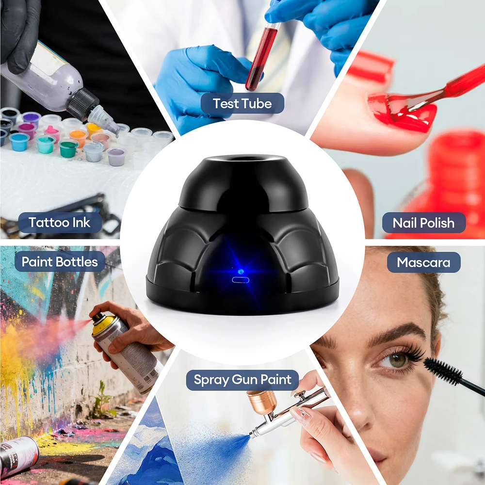 Nagellak Pigment Airbrush Verf Inkt Shaker 5200 RPM Hoge Frequentie Trillingen Schudden Mixer Vloeistof Anti-Caking Vortex Mixer