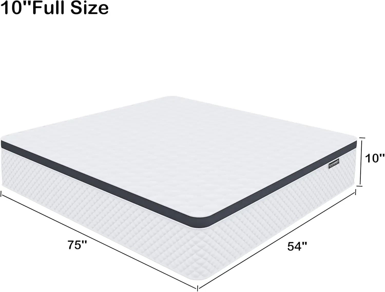 Full Mattress,10 Inch Full Size Mattress in a Box,Gel Memory Foam and Innerspring Hybrid Mattress with Individual Pocket Spring