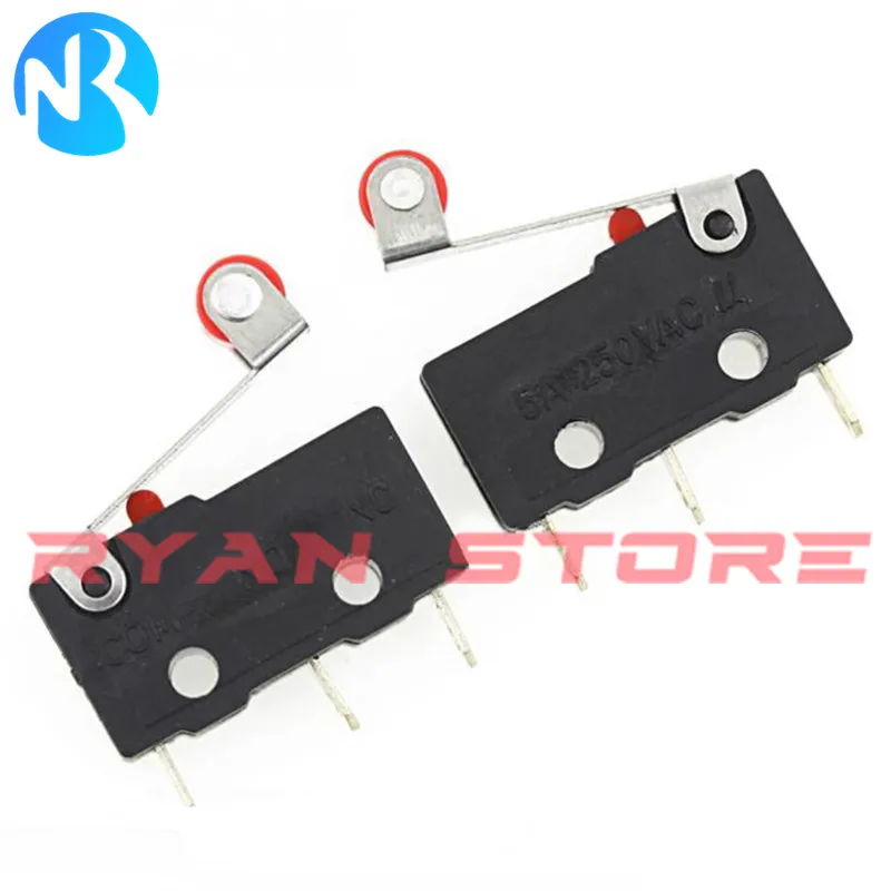 5PCS 100% New KW11 Micro Roller Lever Arm Normally Open Close Limit Switch 2Pin 3Pin 5A  125V 250V KW11-3Z KW11 3Z-A B C D E F H