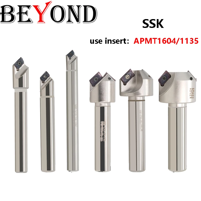 BEYOND 45 Degrees SSK C16-16-110 C25-40-120 Disposable Chamfer Cutter CNC End Mill Drill Tool Holder APMT 1135 1604 APGT Insert