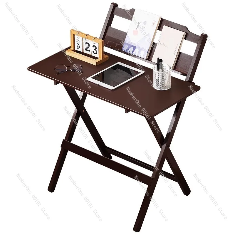 Simple Foldable Computer Desk, No Installation Required Writing Table for Dormitory Bedroom and Home Office