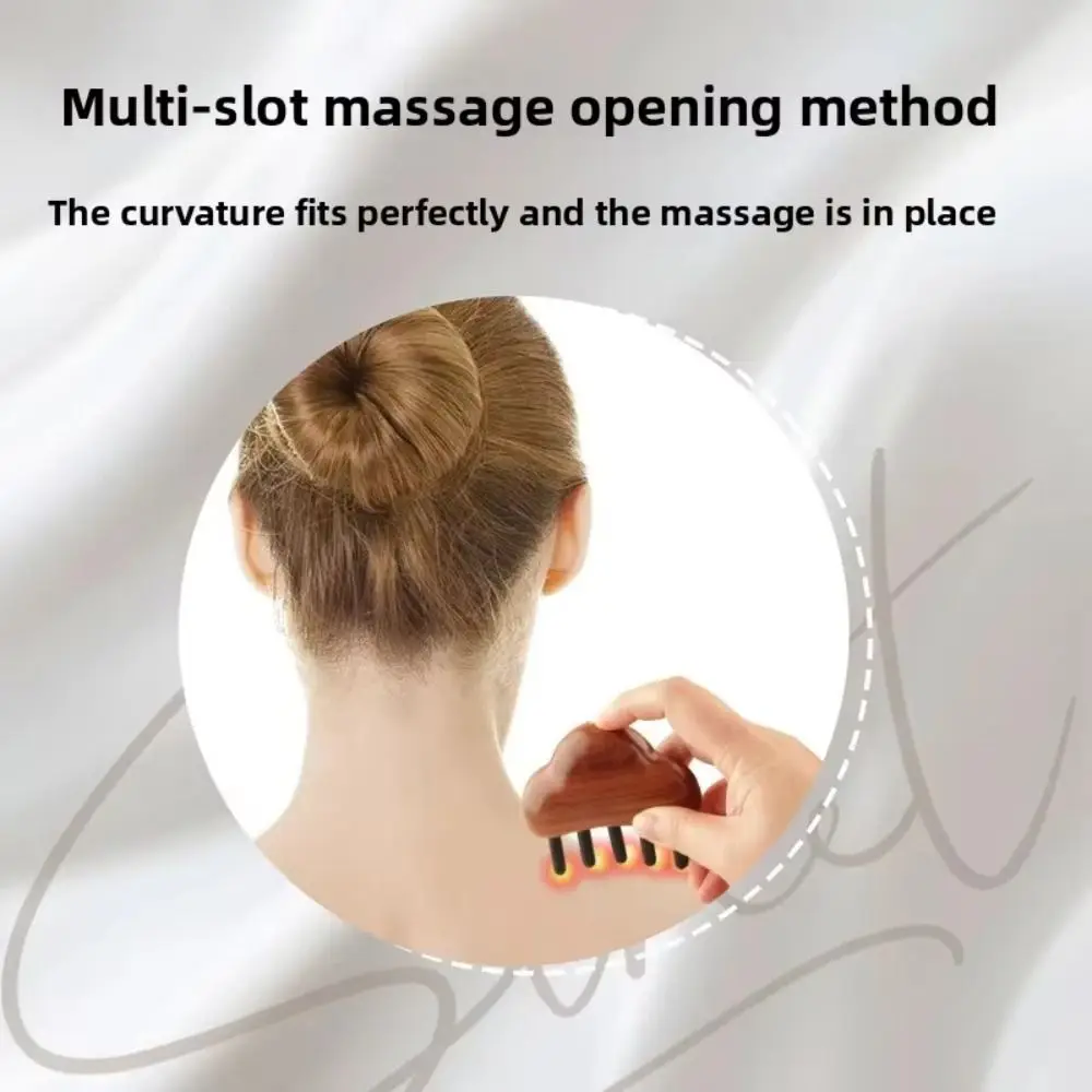 

New Cloud Lotus Massage Comb Meridian Massage Hair Care Wooden Comb Anti-Static Scalp Beauty Sandalwood Combs