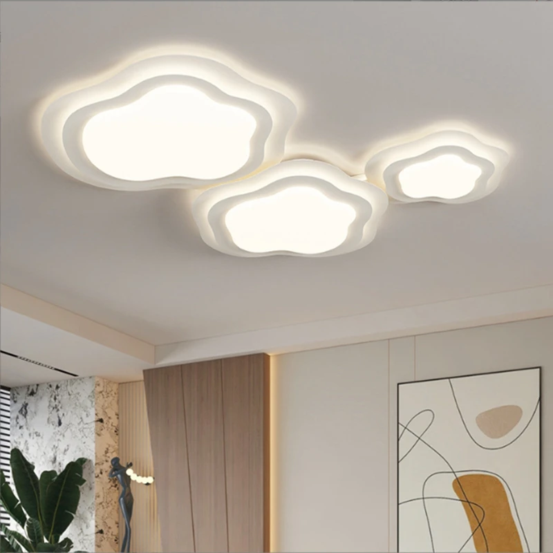 cream estilo led ceiling light para sala de estar luzes do pendente do quarto creative cloud decoracao de interiores luminarias 01