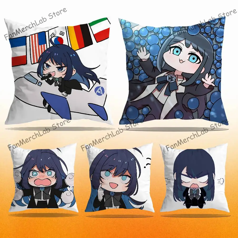 

Virtual Singer A-Ado K-KyogenS Anime Pillow Case Anti-dustmite Pillowcase Invisible zipper silky short plush Sofa cushion cover